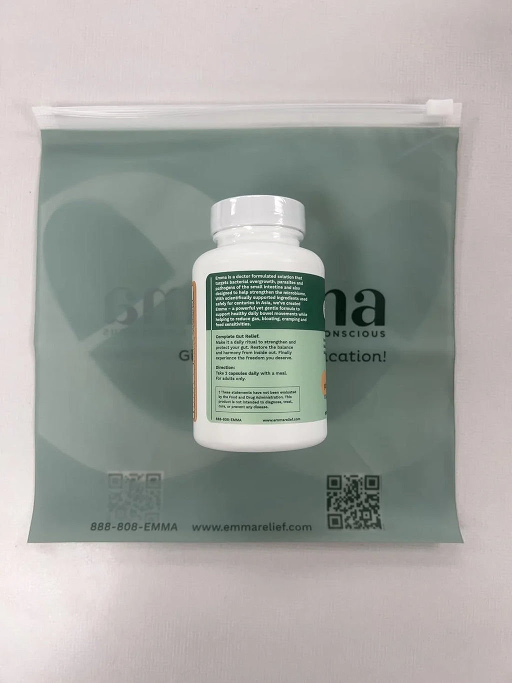 Emma Gut Health Capsules – Gas, Bloating & Digestion Support (60 Ct)