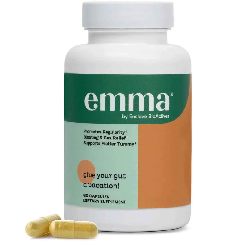 Emma Gut Health Capsules for Gas Bloating & Digestion Support 60ct